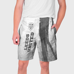 Шорты на шнурке мужские Leeds United - white gradient по-вертикали, цвет: 3D-принт