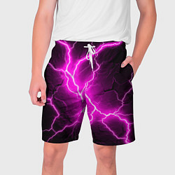 Шорты на шнурке мужские The color is pink and black, цвет: 3D-принт