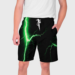 Шорты на шнурке мужские Lightning green, цвет: 3D-принт