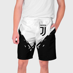 Шорты на шнурке мужские Juventus geometry black, цвет: 3D-принт