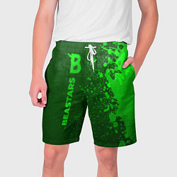 Шорты на шнурке мужские Beastars - green gradient по-вертикали, цвет: 3D-принт