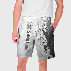 Мужские шорты Deftones - white gradient по-вертикали