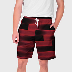 Шорты на шнурке мужские Color red square, цвет: 3D-принт