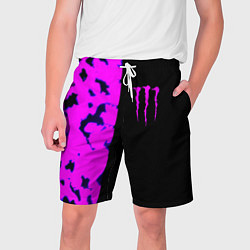 Шорты на шнурке мужские Monster energy neon camo, цвет: 3D-принт