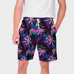 Шорты на шнурке мужские Palm pink blue pink, цвет: 3D-принт