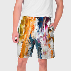 Мужские шорты Разноцветные мазки кисти на палитре художника