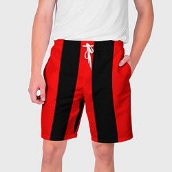 Мужские шорты Color black red lines