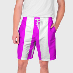 Мужские шорты Color white pink lines