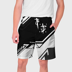 Шорты на шнурке мужские Doom geometry black, цвет: 3D-принт