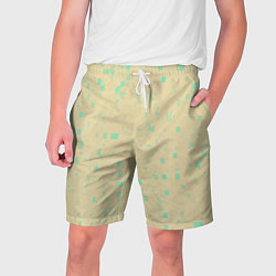Шорты на шнурке мужские Color beige turquoise, цвет: 3D-принт