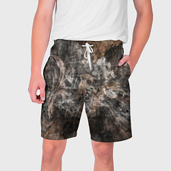 Шорты на шнурке мужские Абстракция - brown darkness, цвет: 3D-принт