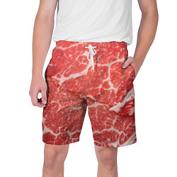 Шорты на шнурке мужские Кусок мяса, цвет: 3D-принт
