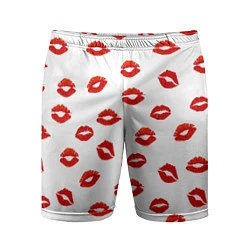 Шорты спортивные мужские Поцелуйчики, цвет: 3D-принт