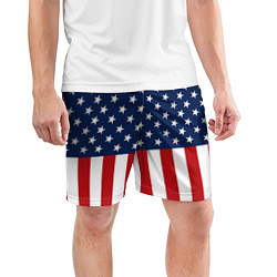 Шорты спортивные мужские Флаг США, цвет: 3D-принт — фото 2