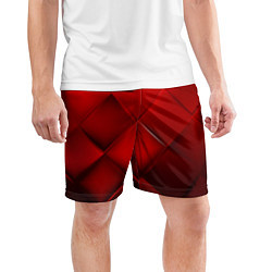 Шорты спортивные мужские Red squares, цвет: 3D-принт — фото 2