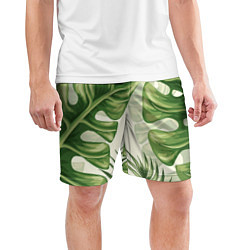 Шорты спортивные мужские Тропический папоротник, цвет: 3D-принт — фото 2