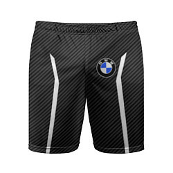 Шорты спортивные мужские BMW CARBON БМВ КАРБОН, цвет: 3D-принт