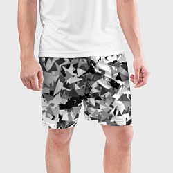 Шорты спортивные мужские Городской серый камуфляж, цвет: 3D-принт — фото 2