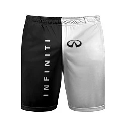 Шорты спортивные мужские Infiniti: Black & White, цвет: 3D-принт
