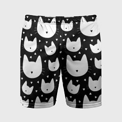 Мужские спортивные шорты Love Cats Pattern