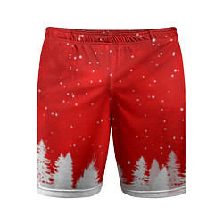 Шорты спортивные мужские Christmas pattern, цвет: 3D-принт