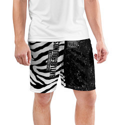 Шорты спортивные мужские PUBG: Zebras Lifestyle, цвет: 3D-принт — фото 2