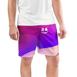 Шорты спортивные мужские Marshmello: Colour Geometry, цвет: 3D-принт — фото 2