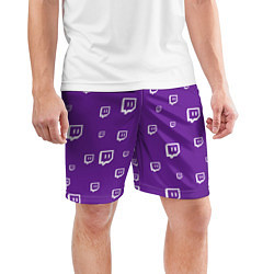 Шорты спортивные мужские Twitch Pattern, цвет: 3D-принт — фото 2