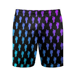 Шорты спортивные мужские Billie Eilish: Neon Pattern, цвет: 3D-принт