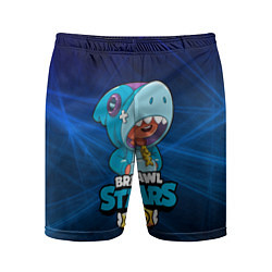 Шорты спортивные мужские Brawl stars leon shark, цвет: 3D-принт