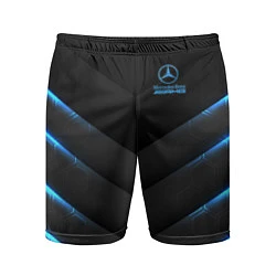 Шорты спортивные мужские Mercedes-AMG, цвет: 3D-принт