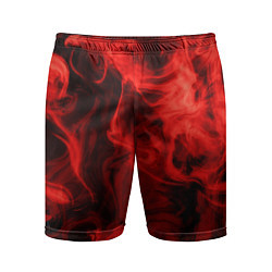 Шорты спортивные мужские Красный дым, цвет: 3D-принт