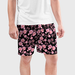 Шорты спортивные мужские Цветок сакуры, цвет: 3D-принт — фото 2