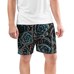 Шорты спортивные мужские Цветы Розы, цвет: 3D-принт — фото 2