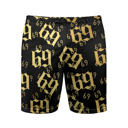 Шорты спортивные мужские 6ix9ine Gold, цвет: 3D-принт