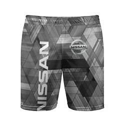 Шорты спортивные мужские NISSAN, цвет: 3D-принт