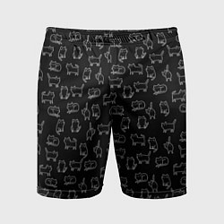 Шорты спортивные мужские Cats, цвет: 3D-принт