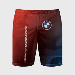 Шорты спортивные мужские BMW БМВ, цвет: 3D-принт