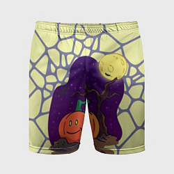 Шорты спортивные мужские Halloween Мозайка, цвет: 3D-принт