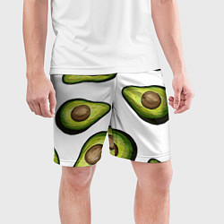 Шорты спортивные мужские Авокадо, цвет: 3D-принт — фото 2