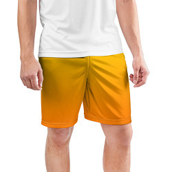 Шорты спортивные мужские Оранжевый градиент, цвет: 3D-принт — фото 2