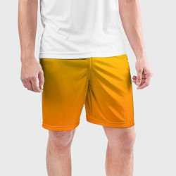 Шорты спортивные мужские Оранжевый градиент, цвет: 3D-принт — фото 2
