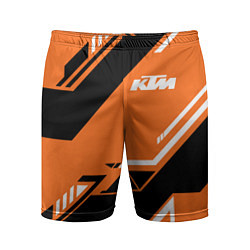 Шорты спортивные мужские KTM КТМ SPORT, цвет: 3D-принт