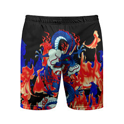 Шорты спортивные мужские Огненный Дракон, цвет: 3D-принт