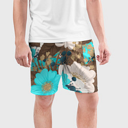 Шорты спортивные мужские Красивые цвеТы, цвет: 3D-принт — фото 2