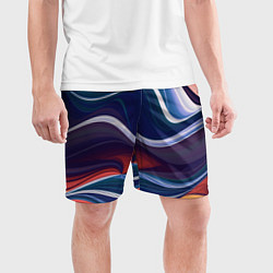 Шорты спортивные мужские Colored lines, цвет: 3D-принт — фото 2