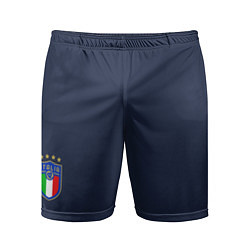 Шорты спортивные мужские Форма сборной Италии гостевая цвета 3D-принт — фото 1