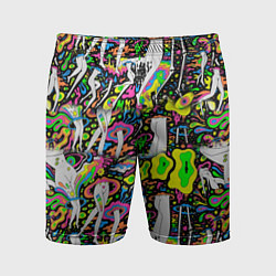 Шорты спортивные мужские Психоделика Абстракция, цвет: 3D-принт