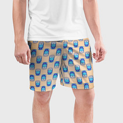 Шорты спортивные мужские Сгущенка паттерн, цвет: 3D-принт — фото 2
