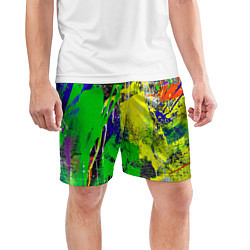Шорты спортивные мужские Брызги красок Grunge Paints, цвет: 3D-принт — фото 2